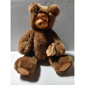 Vintage Raikes Bear "Terry" (1988) Wooden Face Teddy Bear